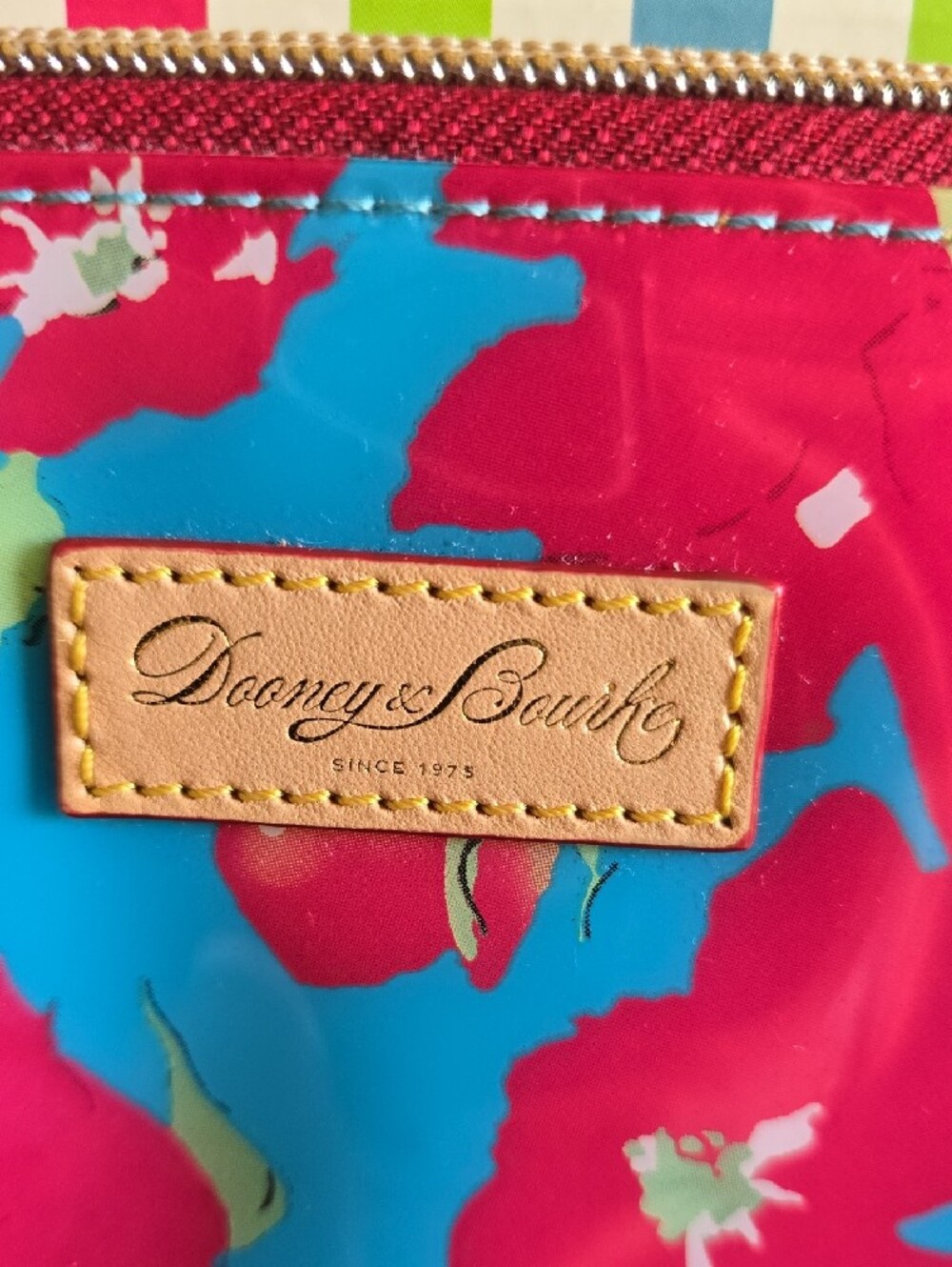Dooney & Bourke Pink Carrington Floral Zip Pouch - Picture 2 of 10
